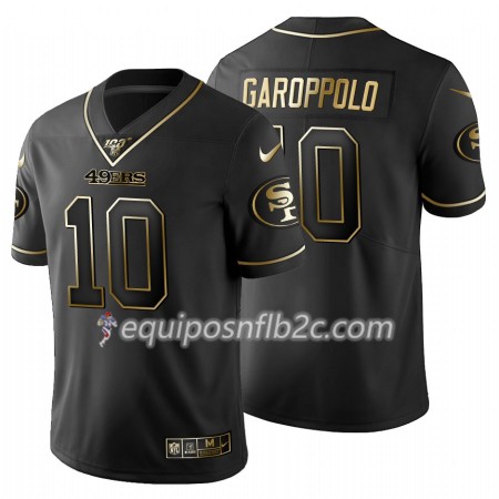 Camiseta Hombre NFL San Francisco 49ers Jimmy Garoppolo 10 Nike Negro Golden Edition